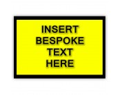 Bespoke Plate Black on Yellow 1050 x 450mm